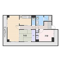 ベリオ高石 2階2LDKの間取り