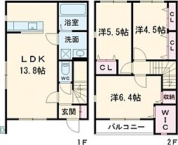 Verde A 1階3LDKの間取り