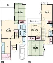 今川一丁目貸家 1階4LDKの間取り
