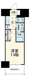 S-RESIDENCE豊田avanta 12階1Kの間取り