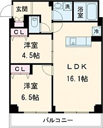 エスティメゾン都立大学 1階1SLDKの間取り