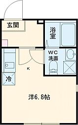 ハーモニーテラス北小岩XVII 1階ワンルームの間取り