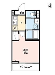 Nissin Smart Court 1階1Kの間取り