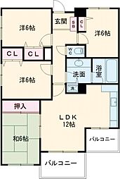パークサイド野川公園 2階4LDKの間取り