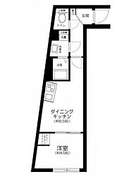 Residence 南千住 2階1DKの間取り