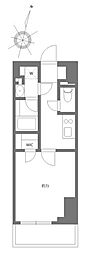 プライムメゾン千葉新町 4階1Kの間取り