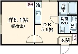 CASA RASICLAS Itabashi-Oyama 4階1DKの間取り