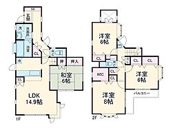 松戸市高塚新田581戸建 1階4LDKの間取り