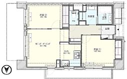 ジョイスコート 10階2LDKの間取り