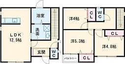ピオーネ 1階3LDKの間取り