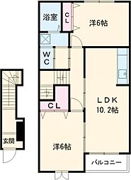 間取図画像 2LDK