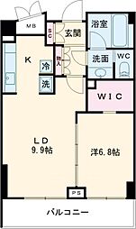 パークプレイス三田 4階1LDKの間取り