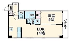 ＶＩＣＴＯＲＩＡ（ヴィクトリア） 1階1LDKの間取り