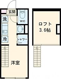 ソラニア上井草 103 1階ワンルームの間取り