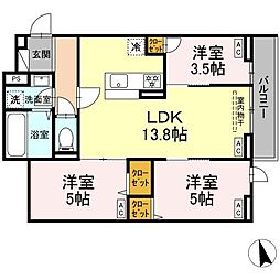 セレスティア下石神井 302 3階3LDKの間取り