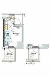 TOMORE品川中延 215 2階ワンルームの間取り