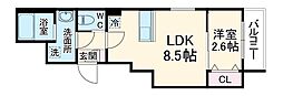 KEIAI RESIDENCE 春日部 3階1LDKの間取り