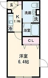 ＡＬＴＯ緑が丘 3階1Kの間取り