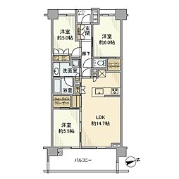 Ｂｒｉｌｌｉａ狛江Ｆａｒｍ＆Ｇａｒｄｅｎ 3階3LDKの間取り