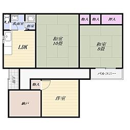 玉山ビル 2階3SLDKの間取り