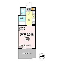 パティオ坂巻 1Kの間取図画像