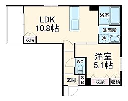 （仮称）都島区都島北通1丁目へーベルメゾン 3階1LDKの間取り
