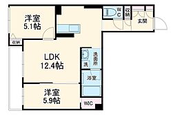 Ｂｌｏｏｍｉｎｇ　Ｓｔａｇｅ 2階2LDKの間取り