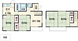 取手市双葉2丁目貸家 1階4LDKの間取り