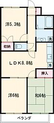 メンフィス 3LDKの間取図画像
