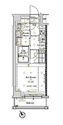 ARKMARK東大井 4階1Kの間取り