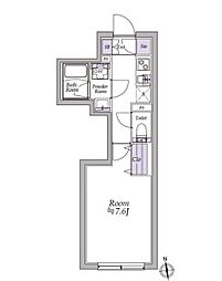 JR総武線 高円寺駅 徒歩9分の賃貸マンション 3階1Kの間取り