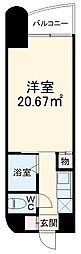 シーズンコート尾張瀬戸 5階1Kの間取り