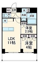 ＬＩＭＥ　ＲＥＳＩＤＥＮＣＥ　ＫＡＷＡＧＵＣＨＩ　ＥＡＳＴ 8階2LDKの間取り