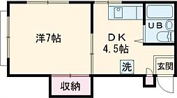 コーポＤＳ 1階1DKの間取り