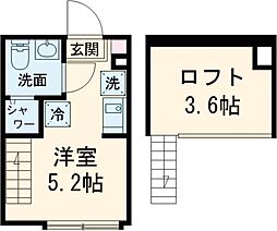 Ａｖｅｎｉｒ 上石神井 1階ワンルームの間取り