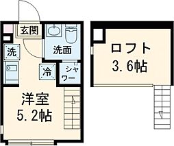 Ａｖｅｎｉｒ 上石神井 1階ワンルームの間取り