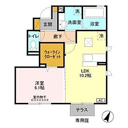 ＴＩＡＲＡ　I 1階1LDKの間取り