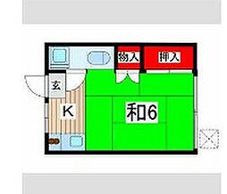 中伸荘 1階1Kの間取り