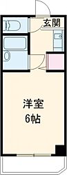 第7小島ビル 1階ワンルームの間取り