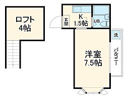 イーストウェル長津田 107 1階1Kの間取り