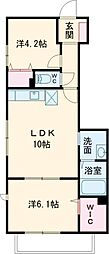 コンフォート世田谷 1階2LDKの間取り