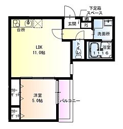間取図画像 1LDK