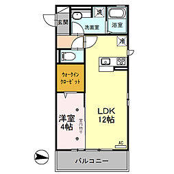 ｌｕａｎａ〜ルアナ〜 2階1LDKの間取り