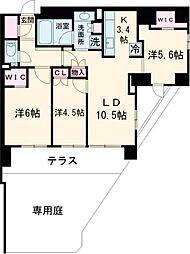 バウス氷川台 1階3LDKの間取り