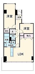 TLRレジデンス磯子駅前 8階2LDKの間取り