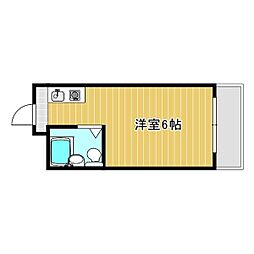プチマンション日赤東 4階ワンルームの間取り