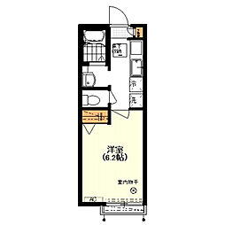 サニーメゾン 1階1Kの間取り