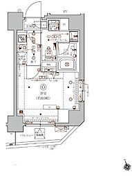 ベルシード北千住スール 10階1Kの間取り