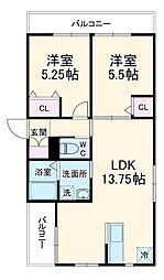 間取図画像 2LDK