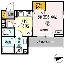 （仮称）Ｄ−ＲＯＯＭ文京2丁目 302 3階1Kの間取り